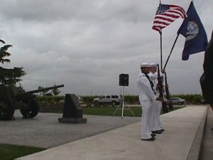 Memorial flag salute